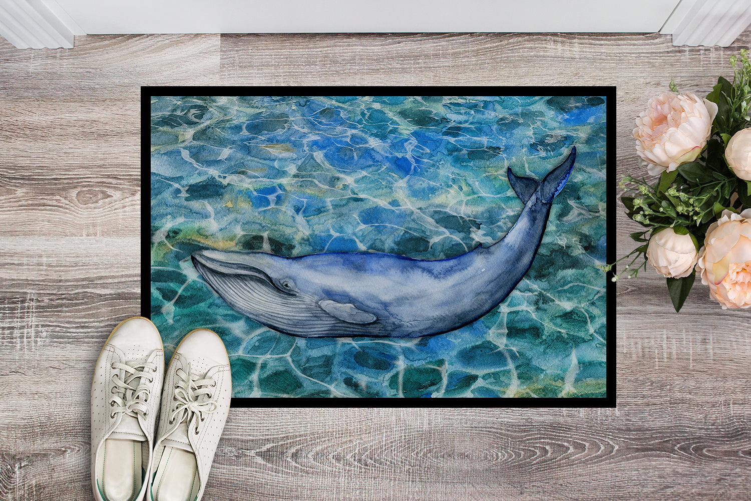 Humpback Whale Indoor or Outdoor Mat 18x27 BB5340MAT - the-store.com