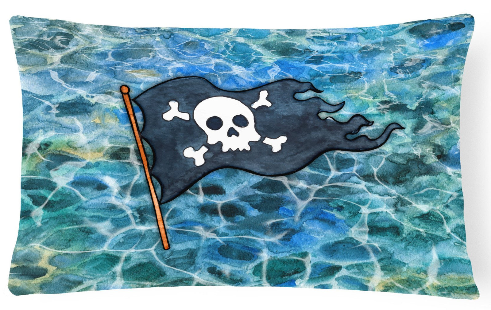 Pirate Flag Canvas Fabric Decorative Pillow BB5342PW1216 by Caroline's Treasures