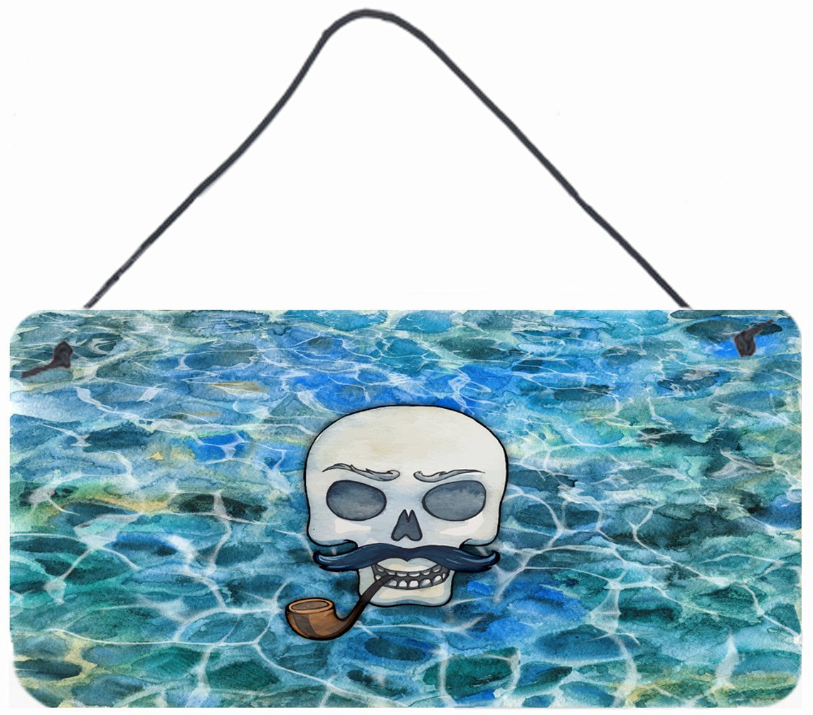 Skeleton Skull Pirate Wall or Door Hanging Prints BB5345DS812 by Caroline&#39;s Treasures