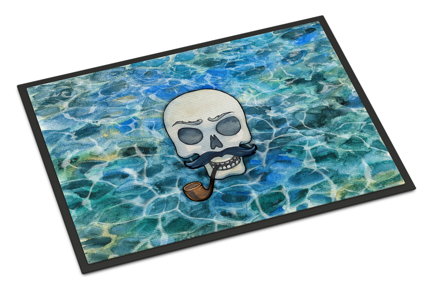 Skeleton Skull Pirate Indoor or Outdoor Mat 18x27 BB5345MAT - the-store.com