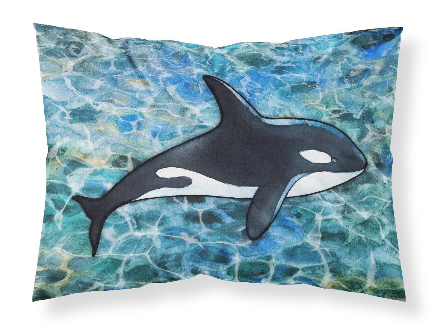 Caroline's Treasures Killer Whale Orca Fabric Standard Pillowcase – Artistic Decorative Front, White Back BB5348PILLOWCASE
