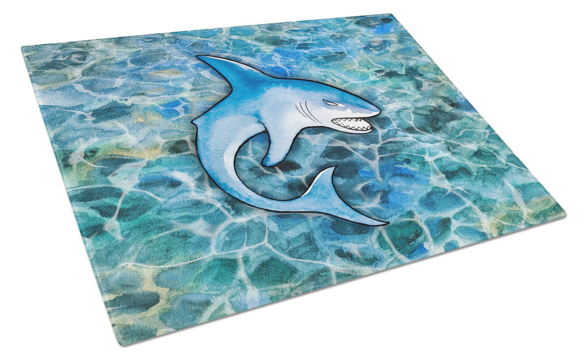 Shark Glass Cutting Board Large BB5352LCB by Caroline&#39;s Treasures