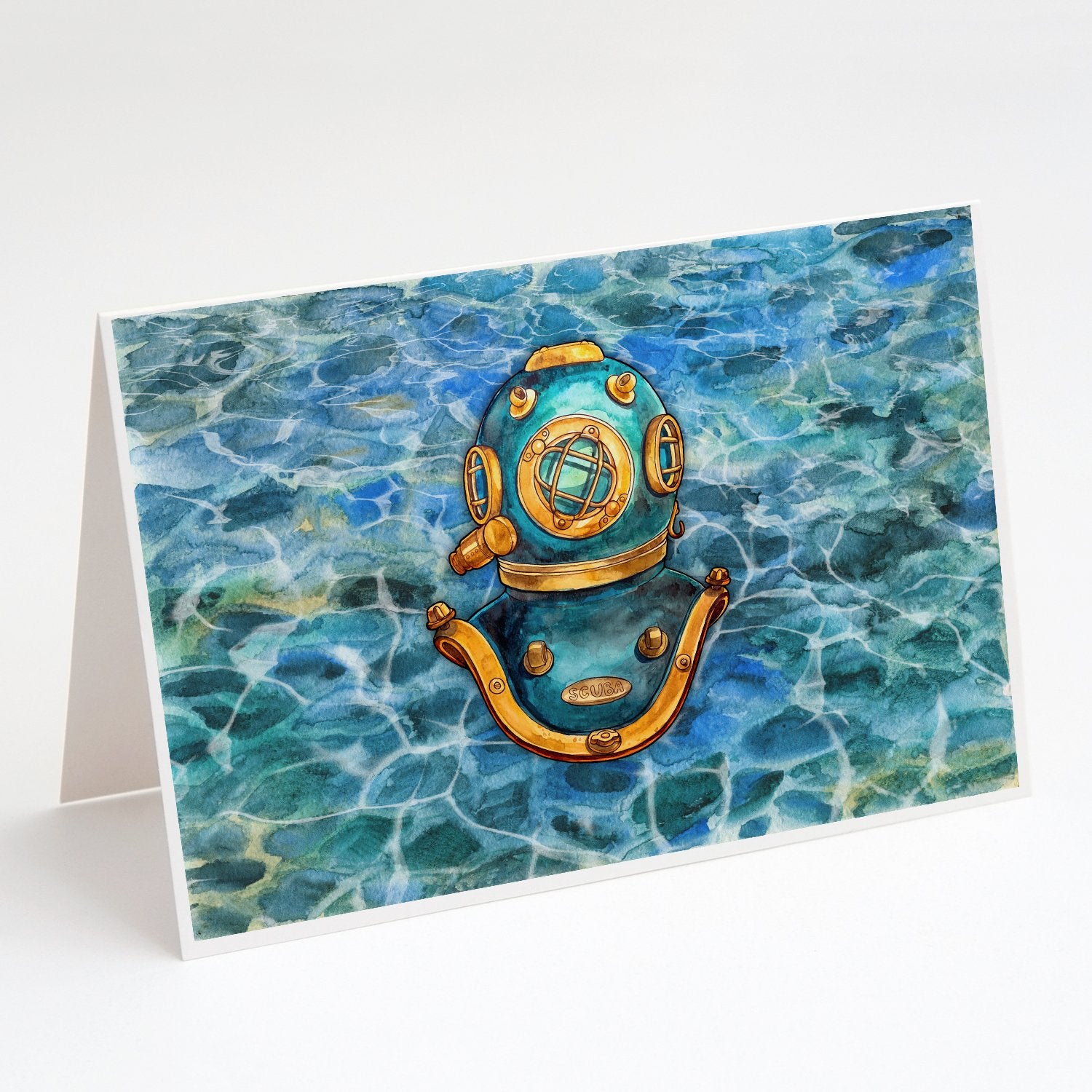 Buy this Deep Sea Diving Helmet Greeting Cards and Envelopes Pack of 8