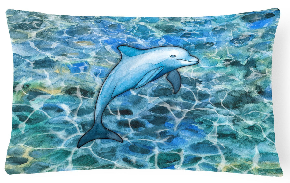 Dolphin Canvas Fabric Decorative Pillow BB5356PW1216 by Caroline&#39;s Treasures