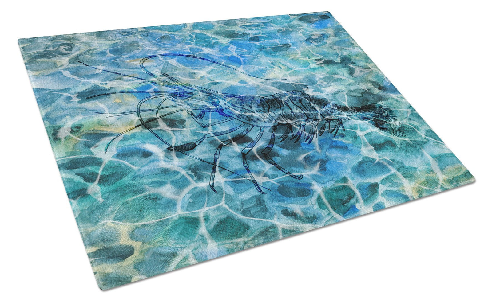 Shrimp Under water Glass Cutting Board Large BB5359LCB by Caroline's Treasures