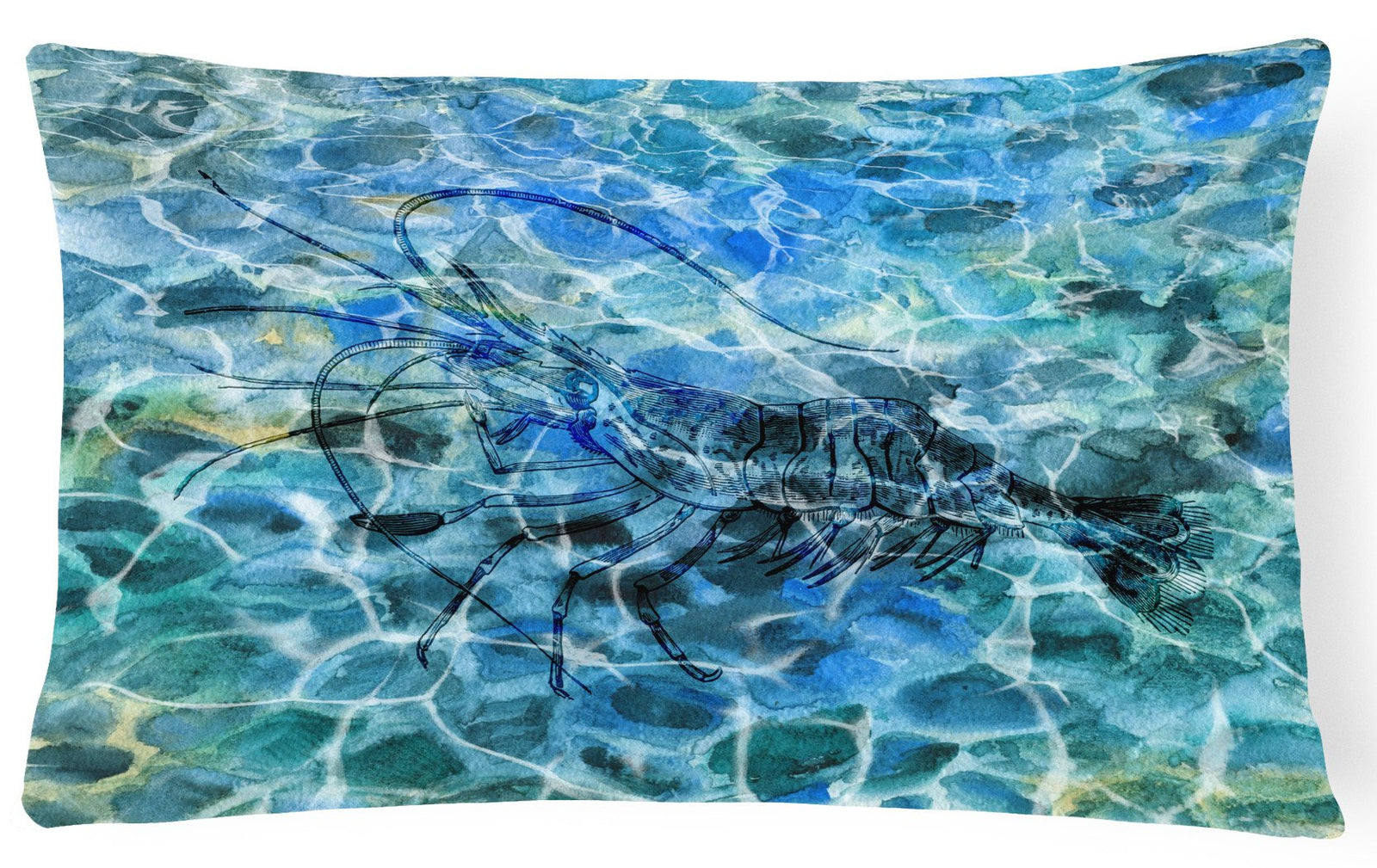 Shrimp Under water Canvas Fabric Decorative Pillow BB5359PW1216 by Caroline's Treasures