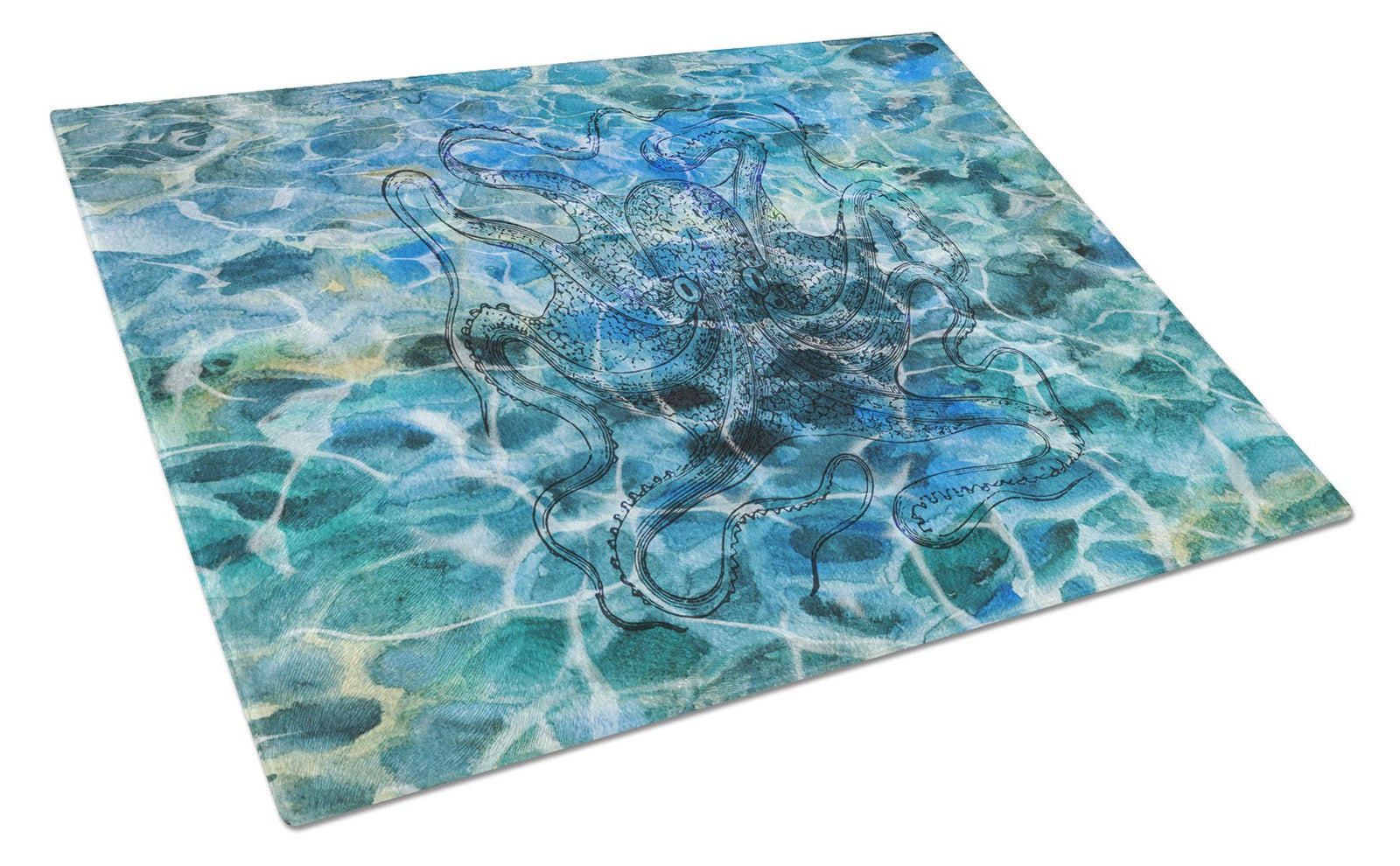 Octopus Under water Glass Cutting Board Large BB5362LCB by Caroline's Treasures