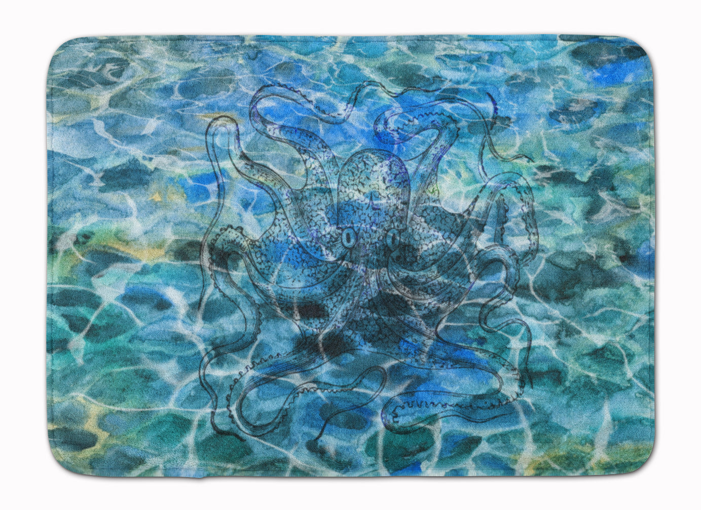 Octopus Under water Machine Washable Memory Foam Mat BB5362RUG - the-store.com