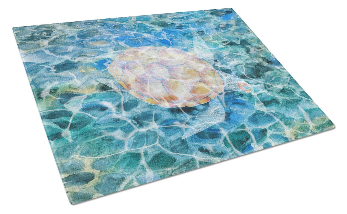 Sea Turtle Under water Glass Cutting Board Large BB5363LCB by Caroline&#39;s Treasures
