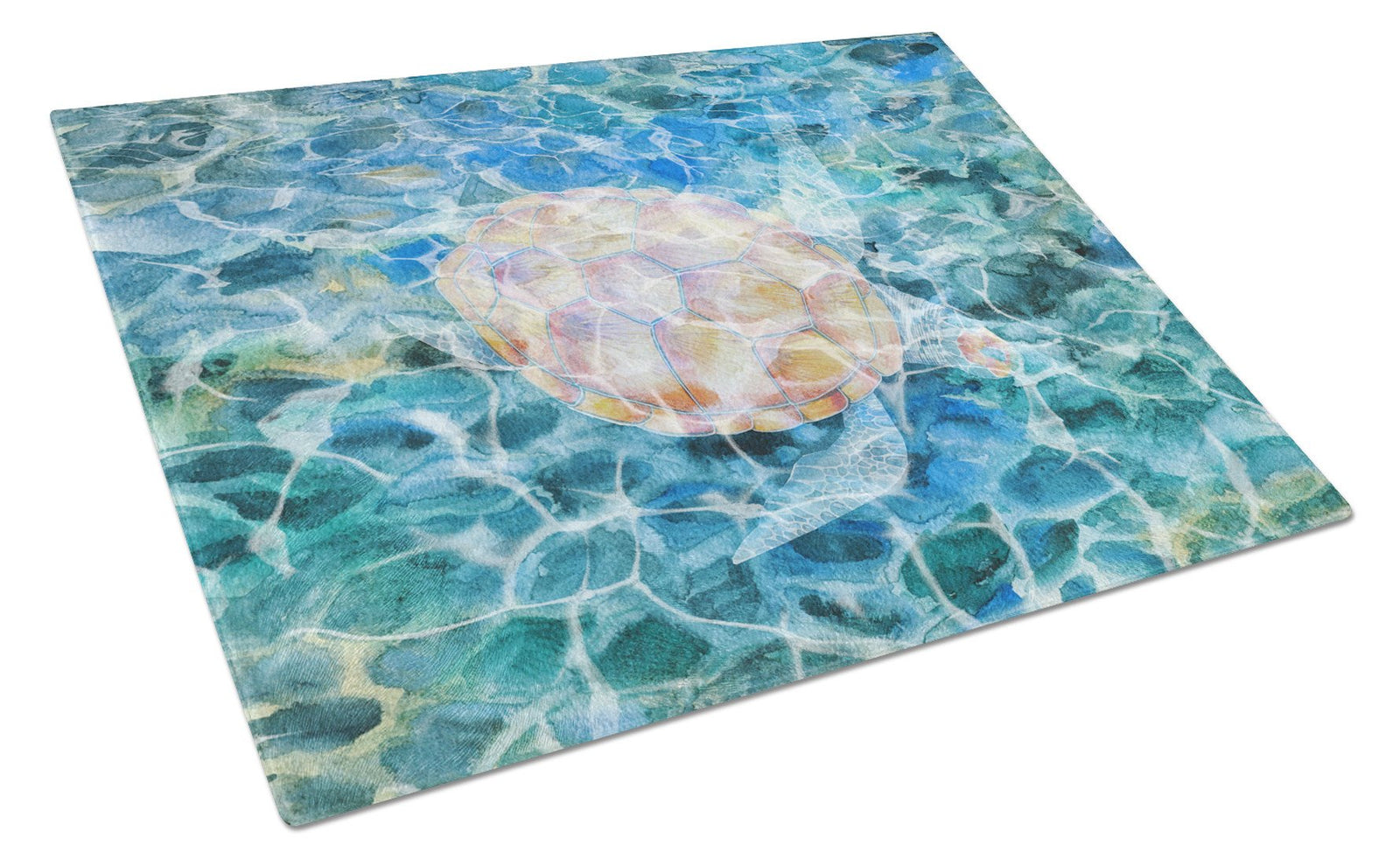 Sea Turtle Under water Glass Cutting Board Large BB5363LCB by Caroline's Treasures