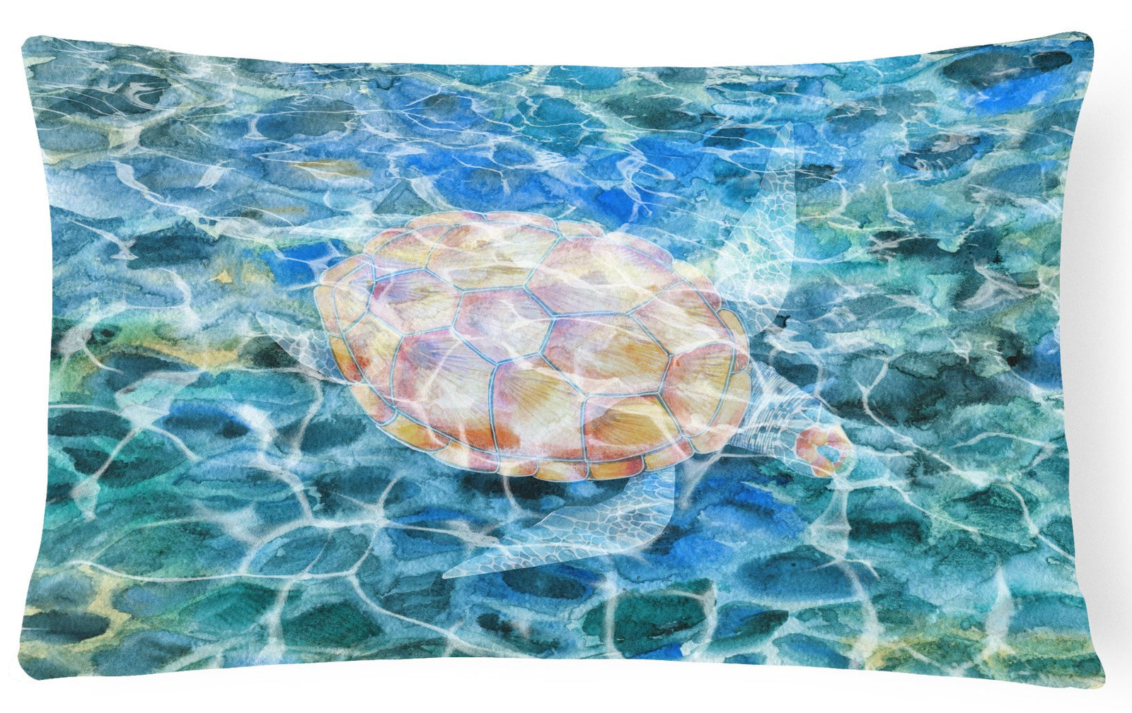 Sea Turtle Under water Canvas Fabric Decorative Pillow BB5363PW1216 by Caroline's Treasures