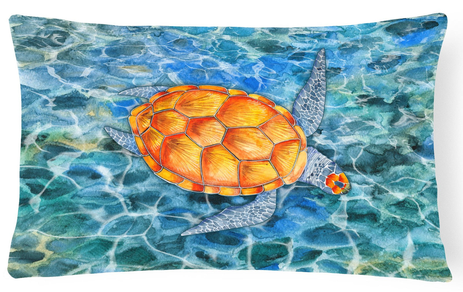 Sea Turtle Canvas Fabric Decorative Pillow BB5364PW1216 by Caroline's Treasures