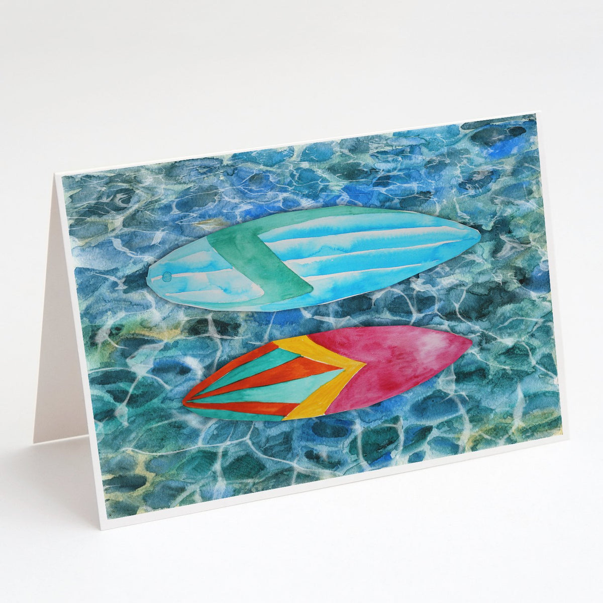 Buy this Surf Boards on the Water Greeting Cards and Envelopes Pack of 8