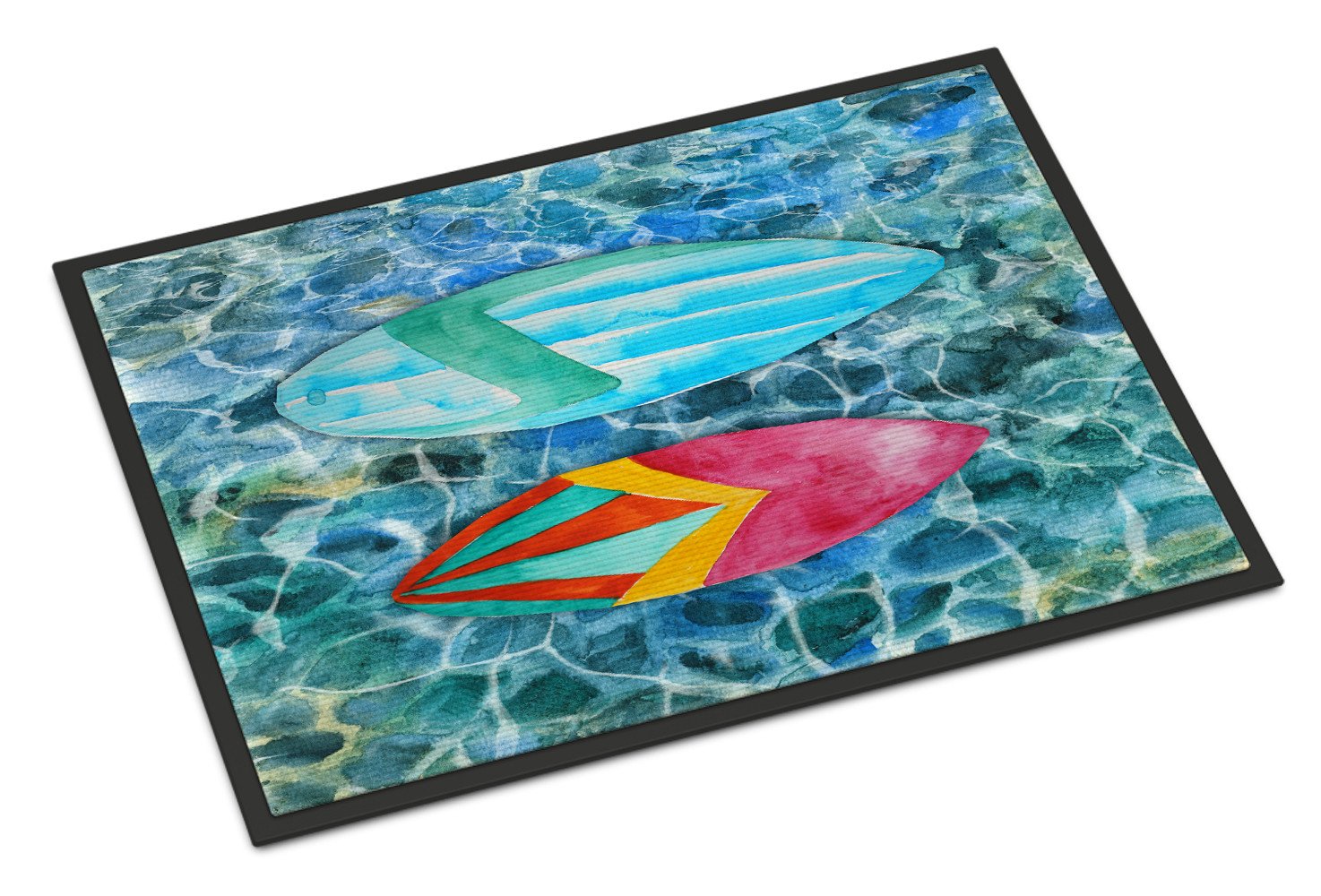 Surf Boards on the Water Indoor or Outdoor Mat 24x36 BB5366JMAT by Caroline's Treasures