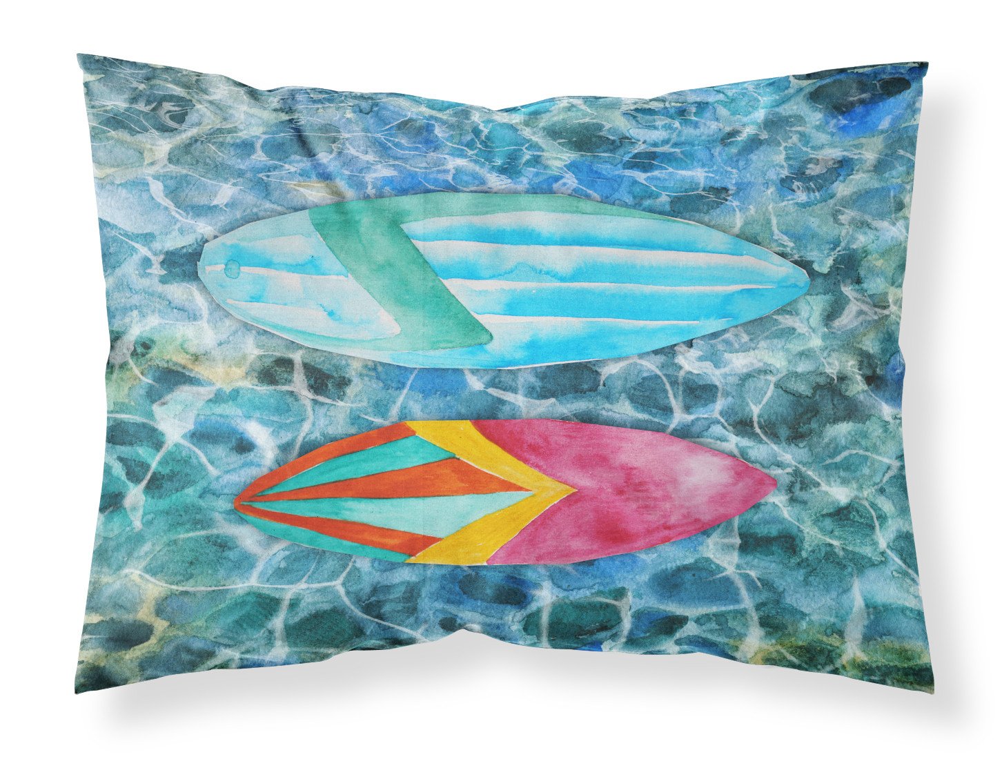 Surf Boards on the Water Fabric Standard Pillowcase BB5366PILLOWCASE by Caroline's Treasures