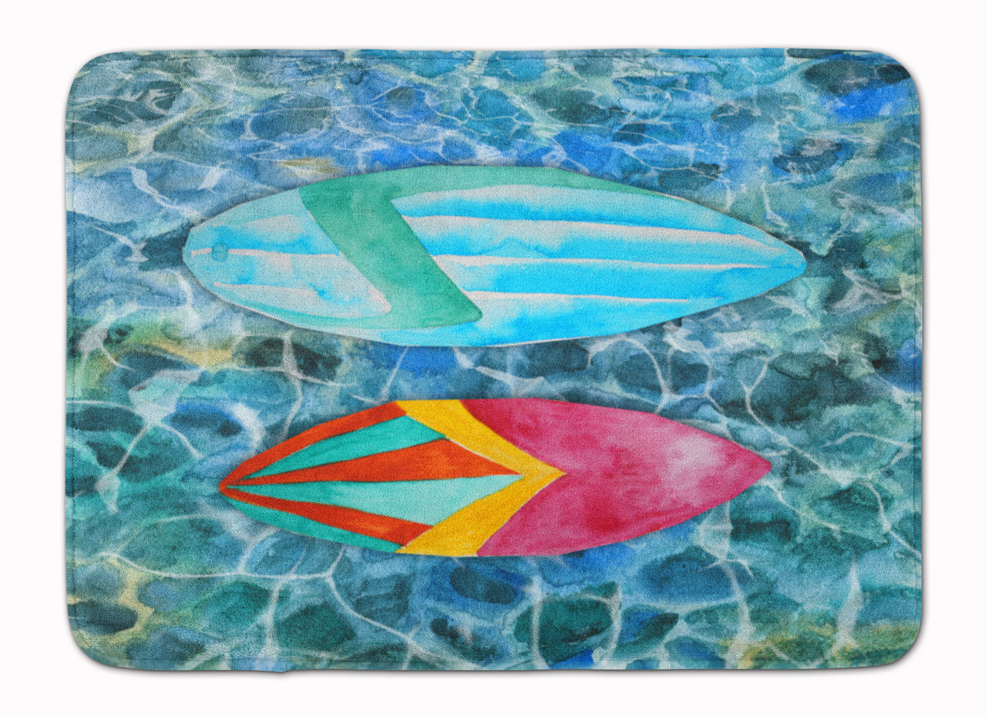 Surf Boards on the Water Machine Washable Memory Foam Mat BB5366RUG - the-store.com
