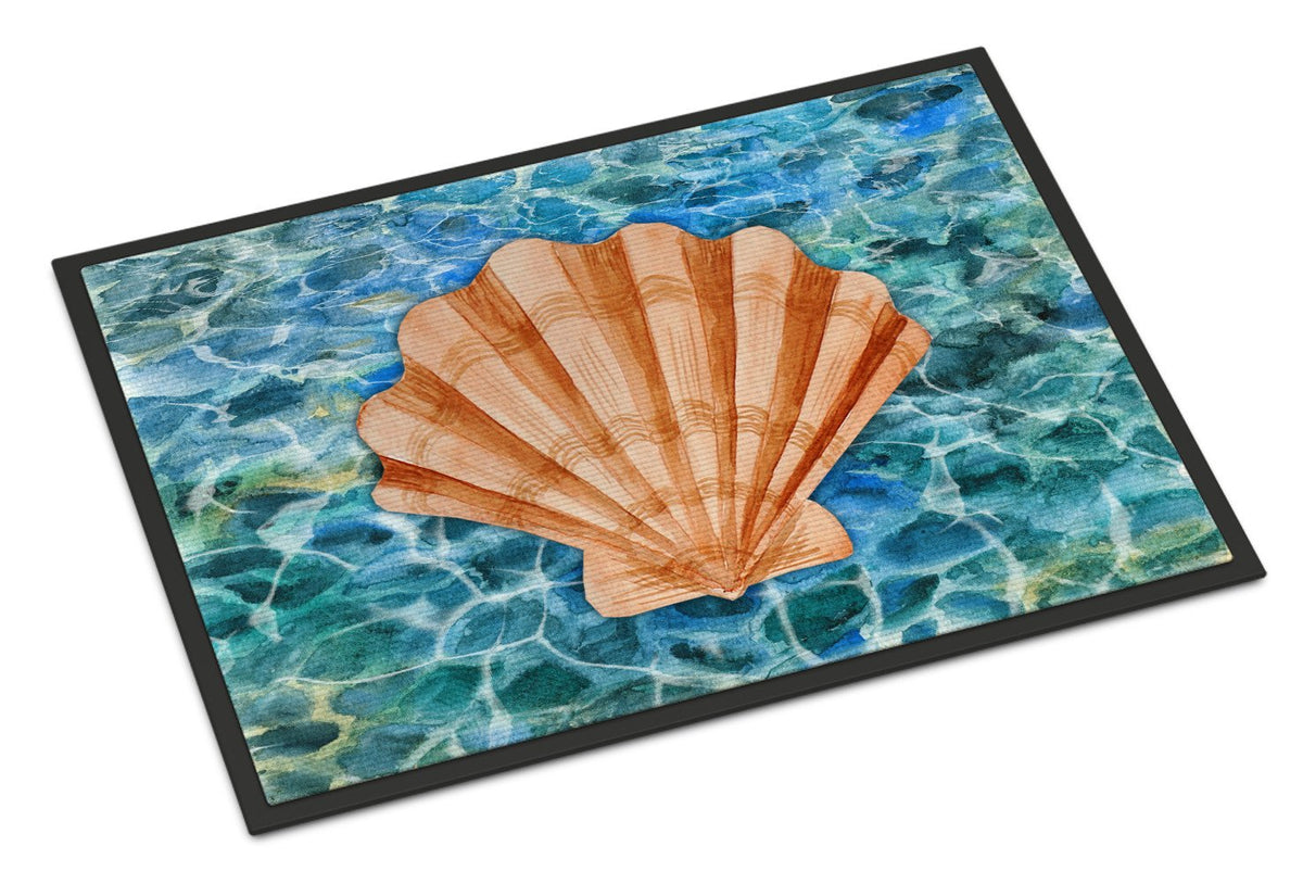Scallop Shell and Water Indoor or Outdoor Mat 24x36 BB5367JMAT by Caroline&#39;s Treasures
