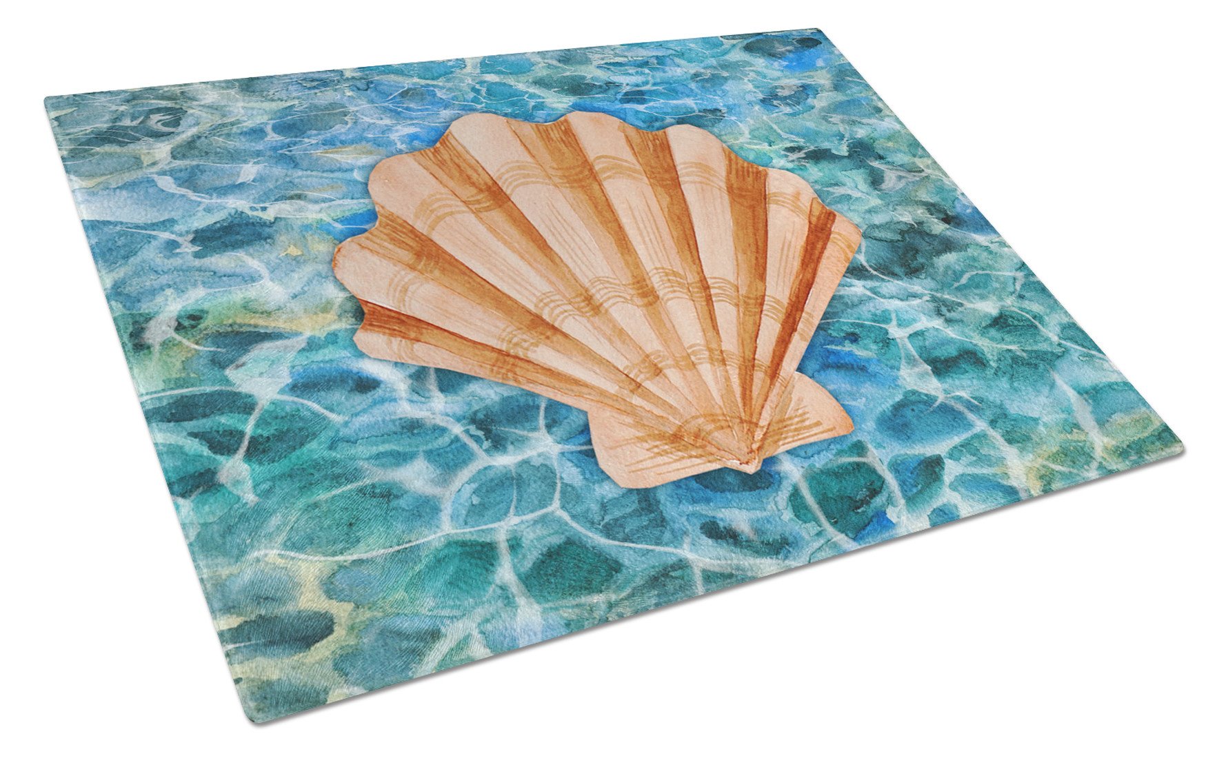 Scallop Shell and Water Glass Cutting Board Large BB5367LCB by Caroline's Treasures