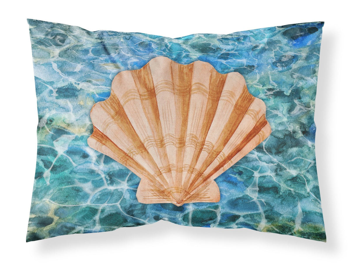 Scallop Shell and Water Fabric Standard Pillowcase BB5367PILLOWCASE by Caroline&#39;s Treasures