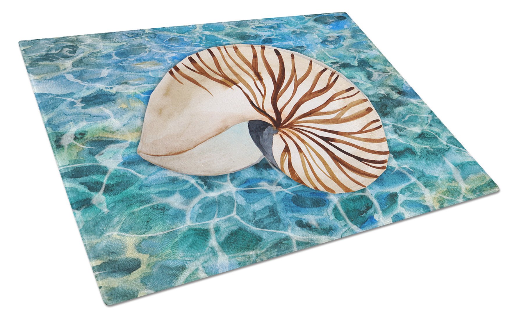 Sea Shell and Water Glass Cutting Board Large BB5368LCB by Caroline's Treasures