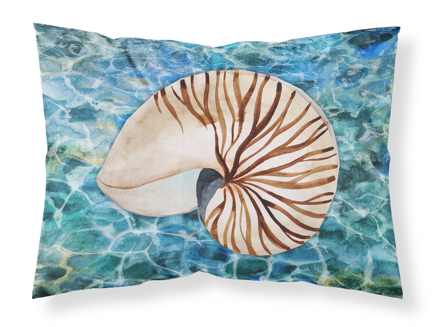 Sea Shell and Water Fabric Standard Pillowcase BB5368PILLOWCASE by Caroline's Treasures
