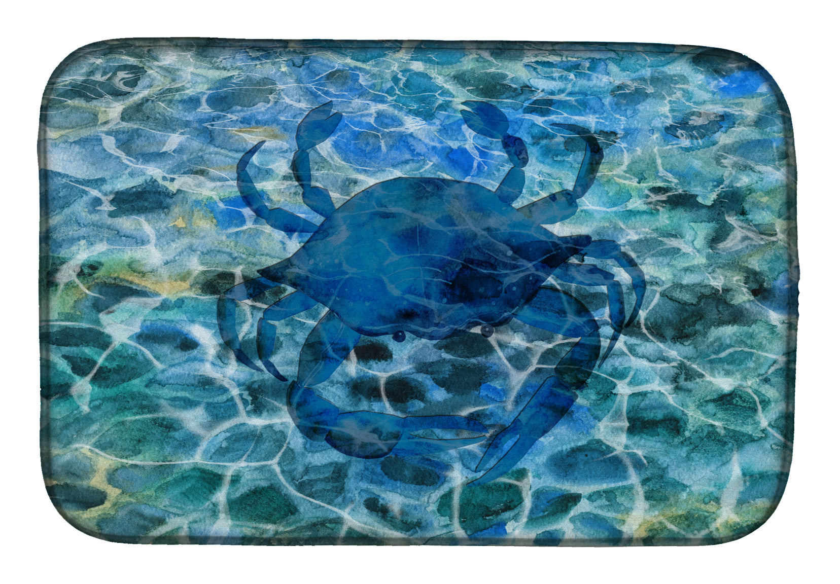 Blue Crab Under Water Dish Drying Mat BB5369DDM  the-store.com.