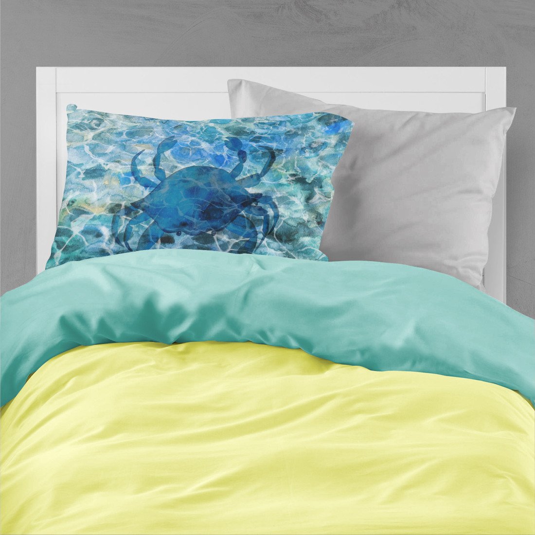 Blue Crab Under Water Fabric Standard Pillowcase BB5369PILLOWCASE by Caroline's Treasures