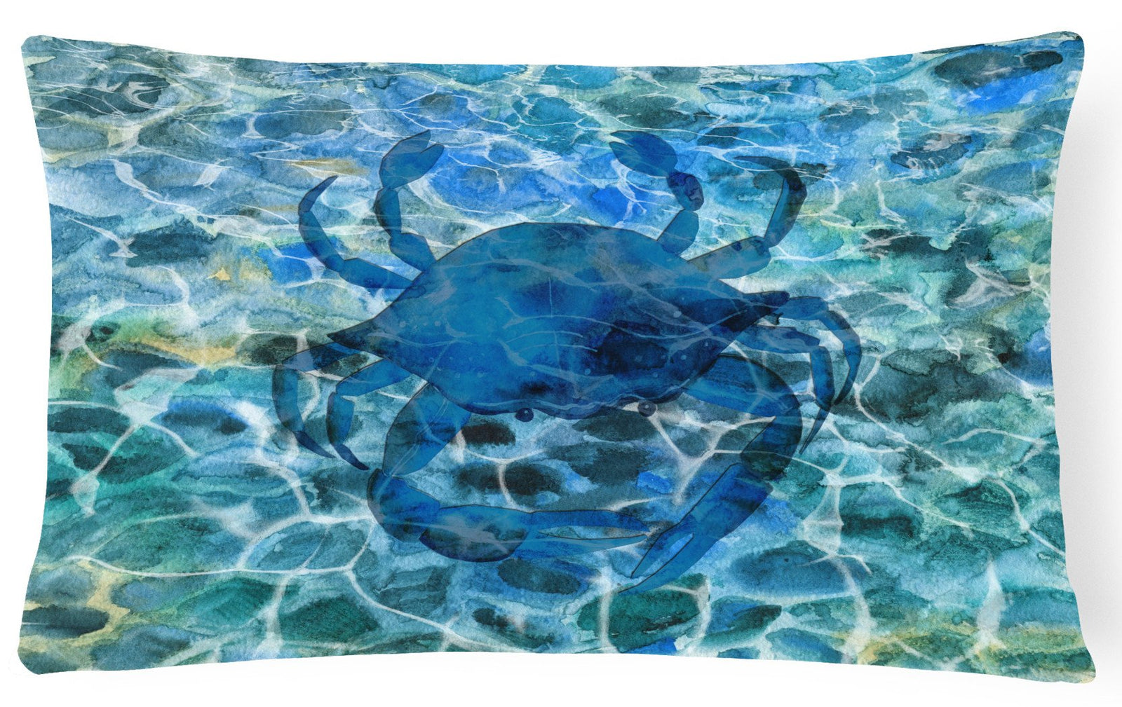 Blue Crab Under Water Canvas Fabric Decorative Pillow BB5369PW1216 by Caroline's Treasures