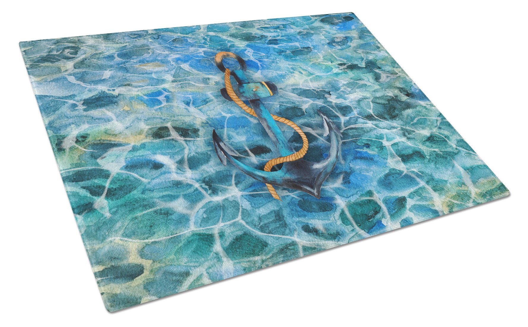 Anchor and Rope Glass Cutting Board Large BB5370LCB by Caroline's Treasures