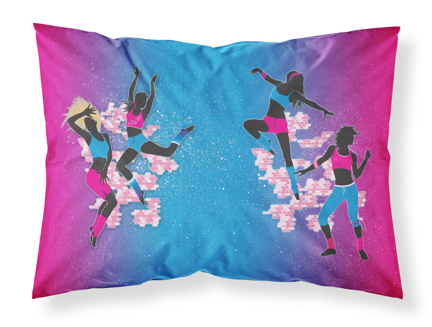 Hip Hop in Pink Blue Fabric Standard Pillowcase BB5373PILLOWCASE by Caroline's Treasures