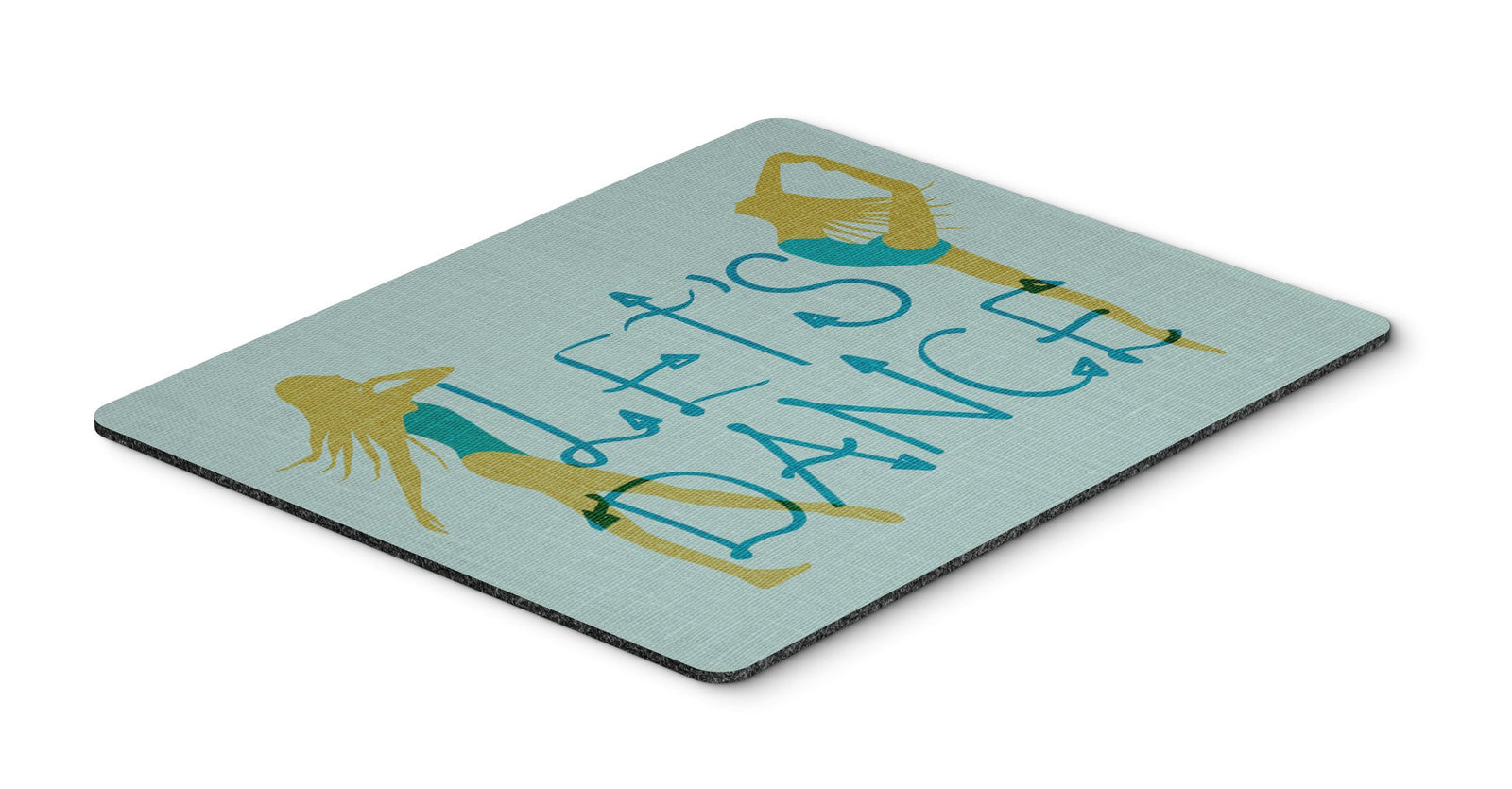 Let's Dance Linen Teal Mouse Pad, Hot Pad or Trivet BB5374MP by Caroline's Treasures