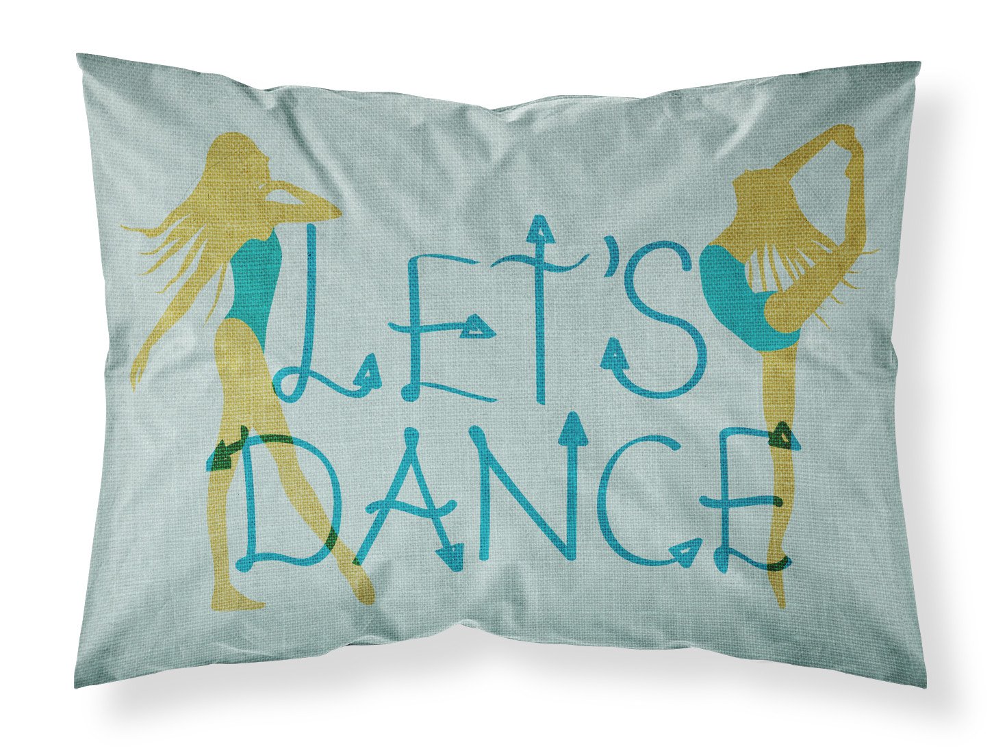 Let's Dance Linen Teal Fabric Standard Pillowcase BB5374PILLOWCASE by Caroline's Treasures