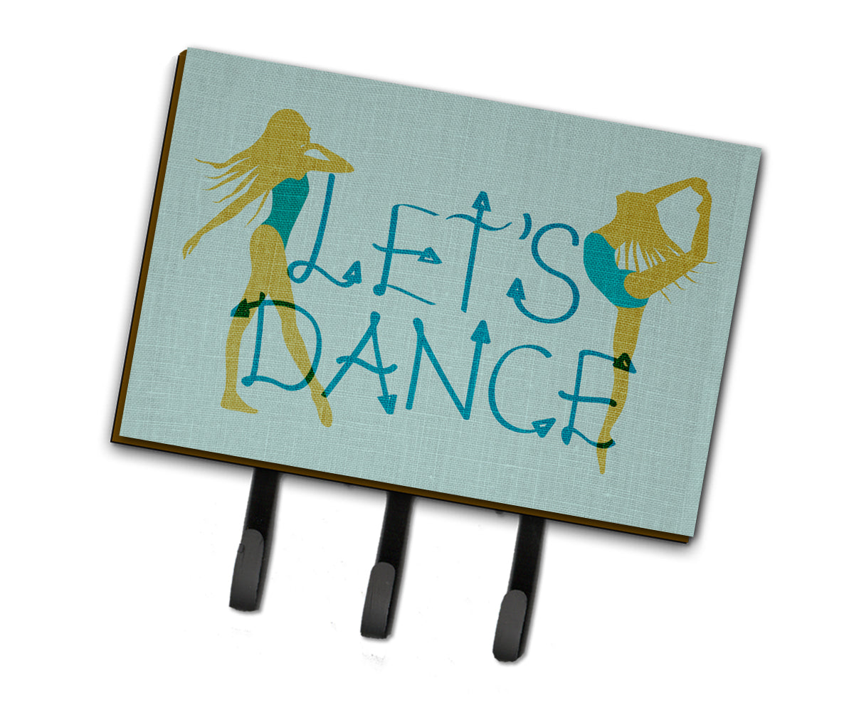 Let&#39;s Dance Linen Teal Leash or Key Holder BB5374TH68  the-store.com.
