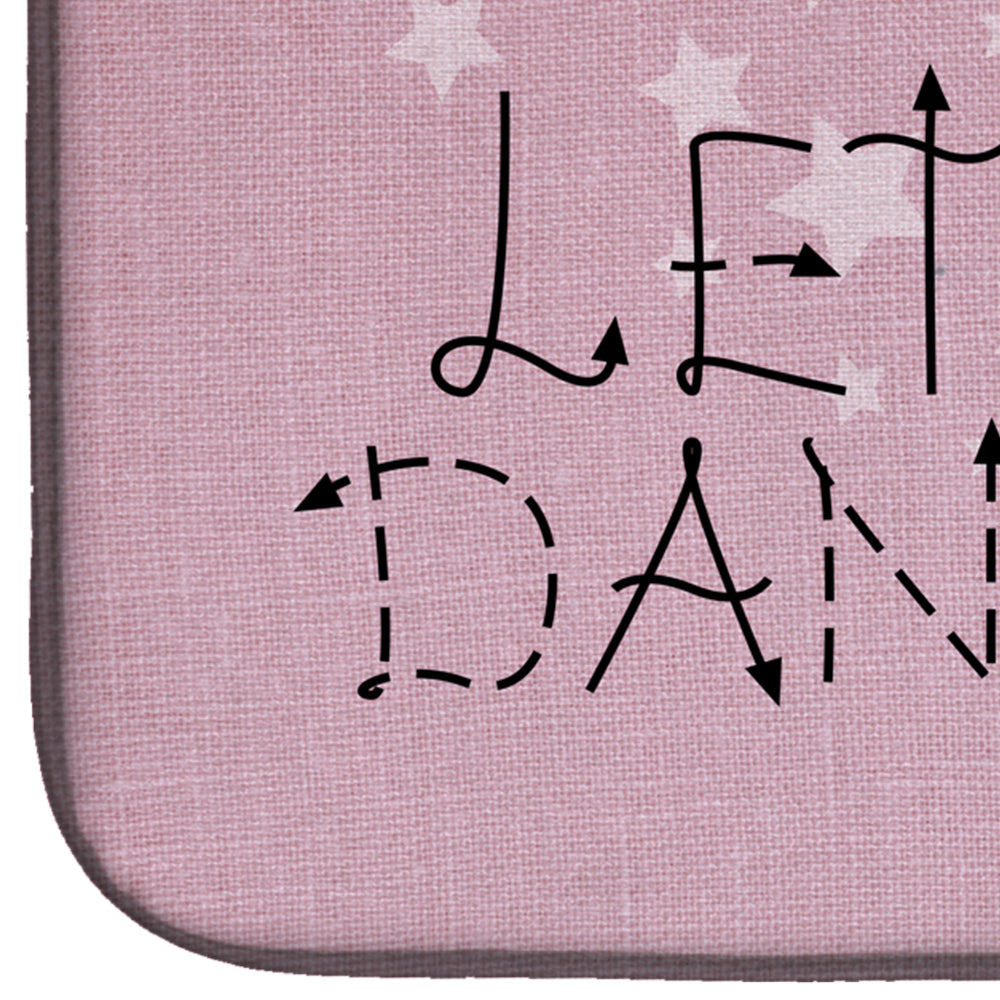 Let's Dance Linen Pink Dish Drying Mat BB5375DDM