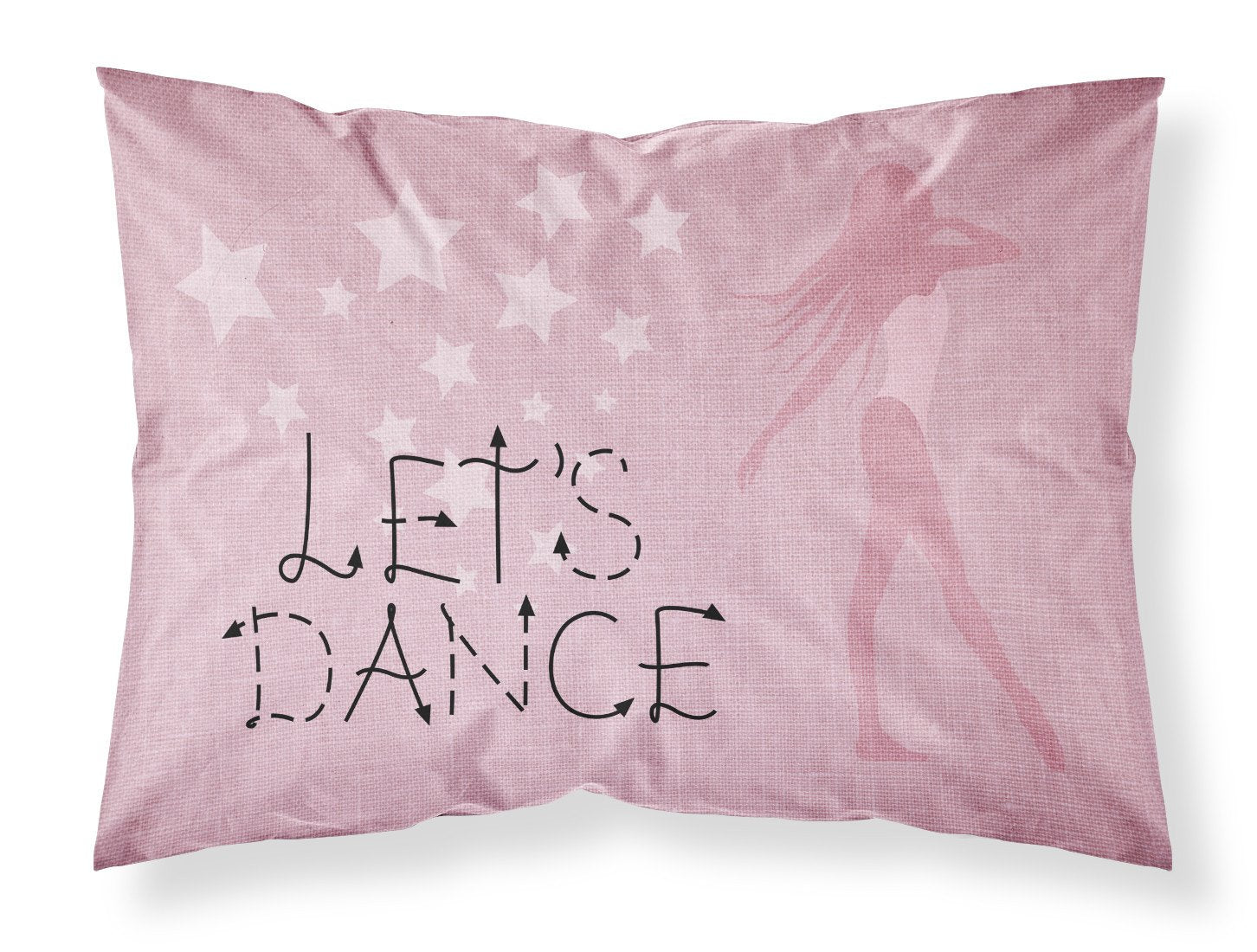 Let's Dance Linen Pink Fabric Standard Pillowcase BB5375PILLOWCASE by Caroline's Treasures