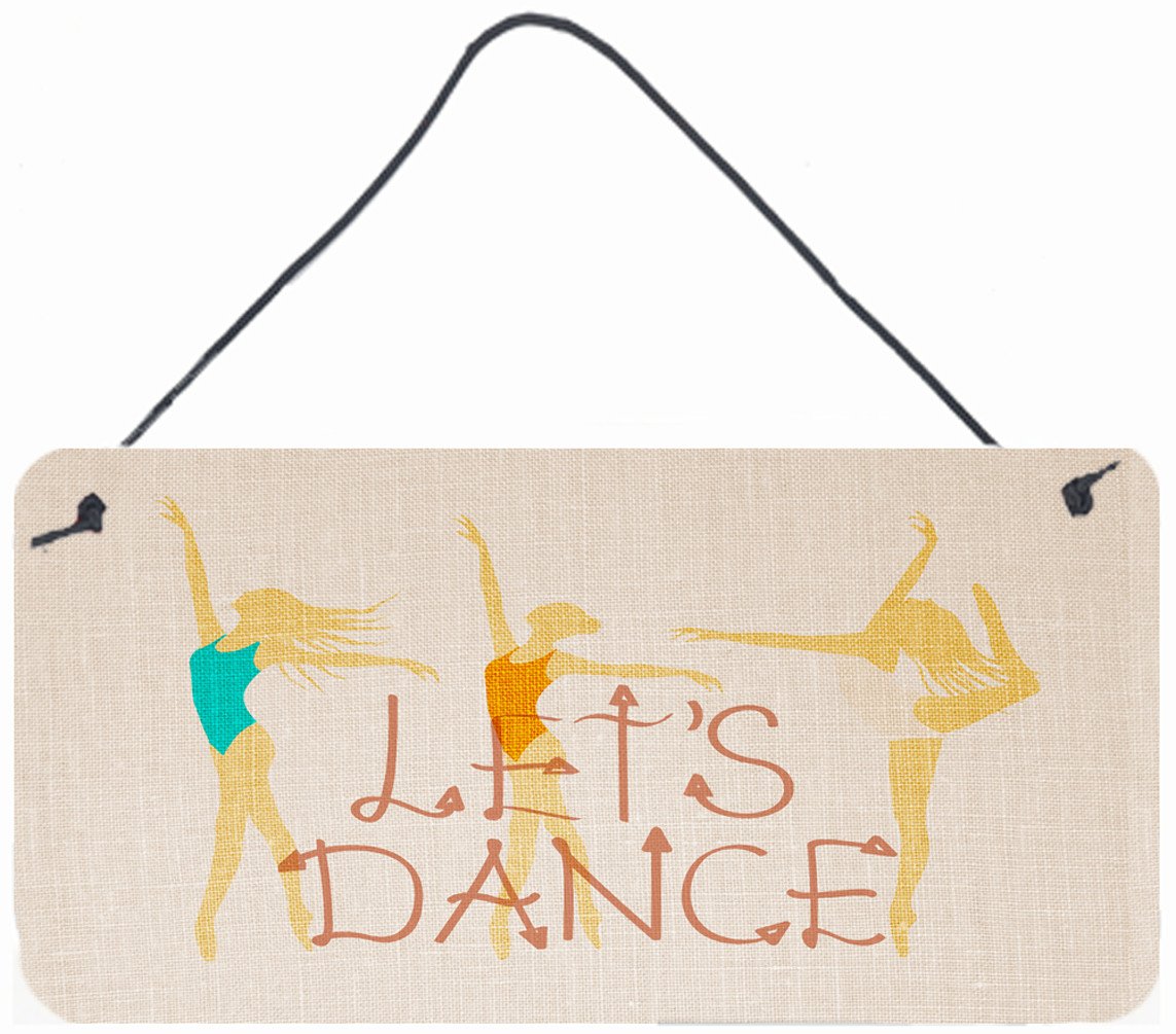 Let's Dance Linen Light Wall or Door Hanging Prints BB5376DS812 by Caroline's Treasures
