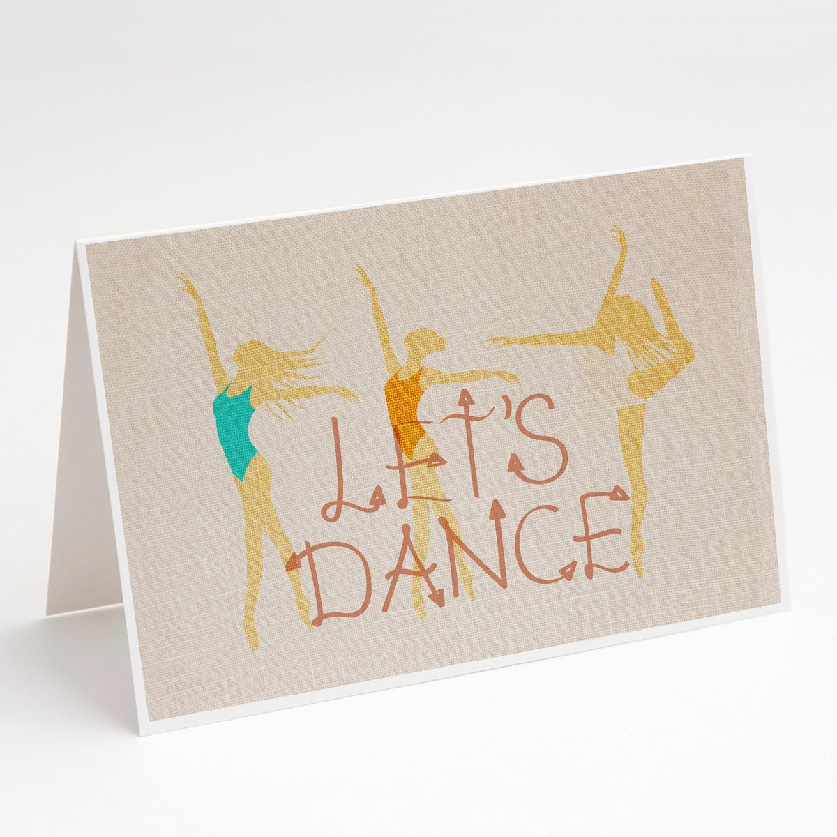Buy this Let&#39;s Dance Linen Light Greeting Cards and Envelopes Pack of 8