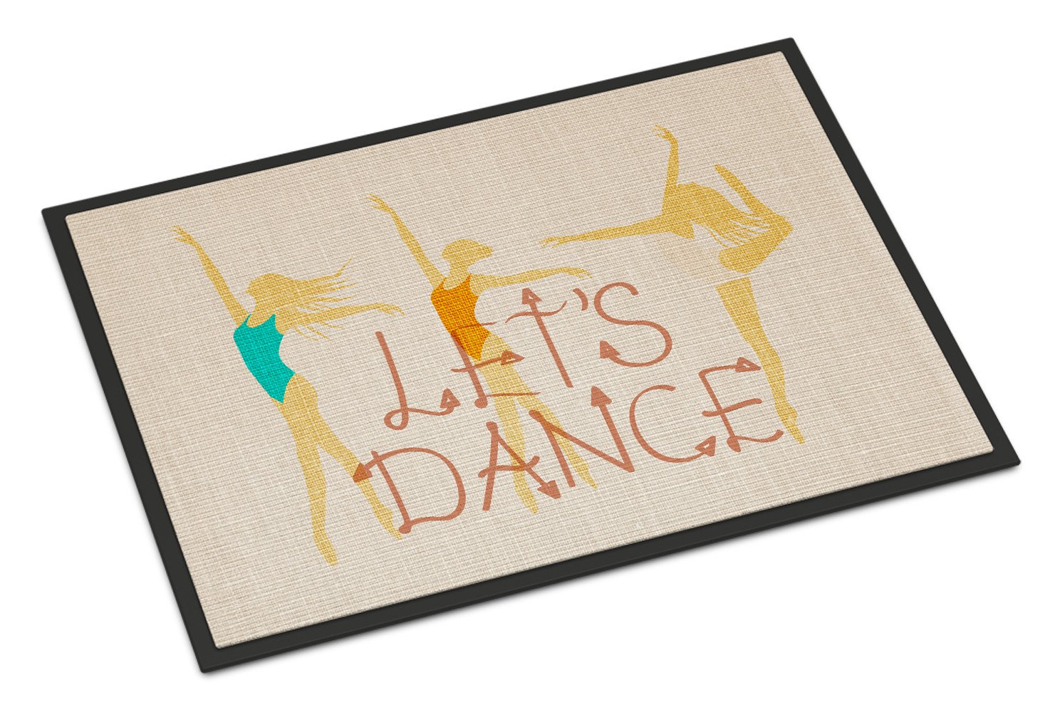Let's Dance Linen Light Indoor or Outdoor Mat 24x36 BB5376JMAT by Caroline's Treasures