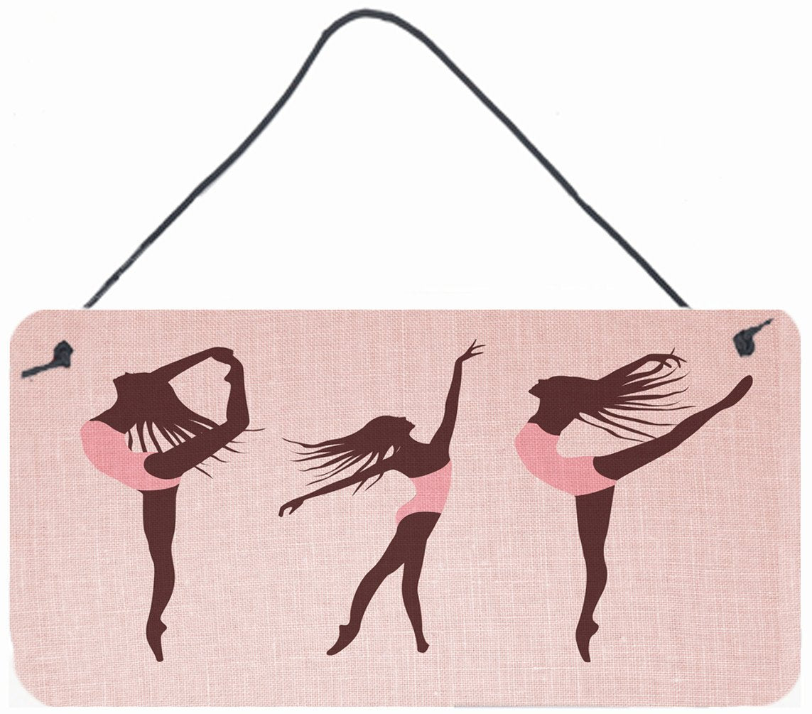 Dancers Linen Pink Wall or Door Hanging Prints BB5377DS812 by Caroline&#39;s Treasures