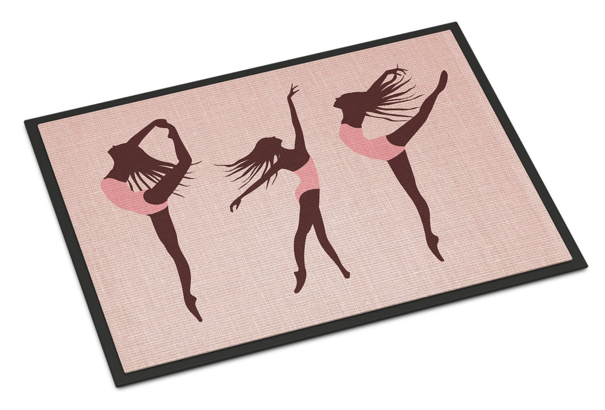 Dancers Linen Pink Indoor or Outdoor Mat 24x36 BB5377JMAT by Caroline&#39;s Treasures