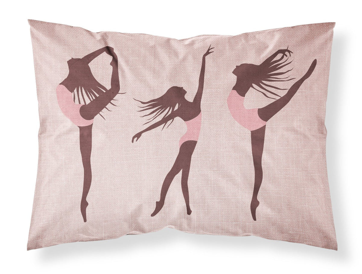 Dancers Linen Pink Fabric Standard Pillowcase BB5377PILLOWCASE by Caroline&#39;s Treasures