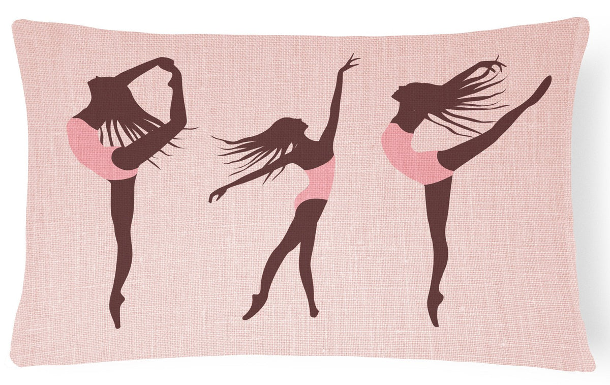 Dancers Linen Pink Canvas Fabric Decorative Pillow BB5377PW1216 by Caroline&#39;s Treasures