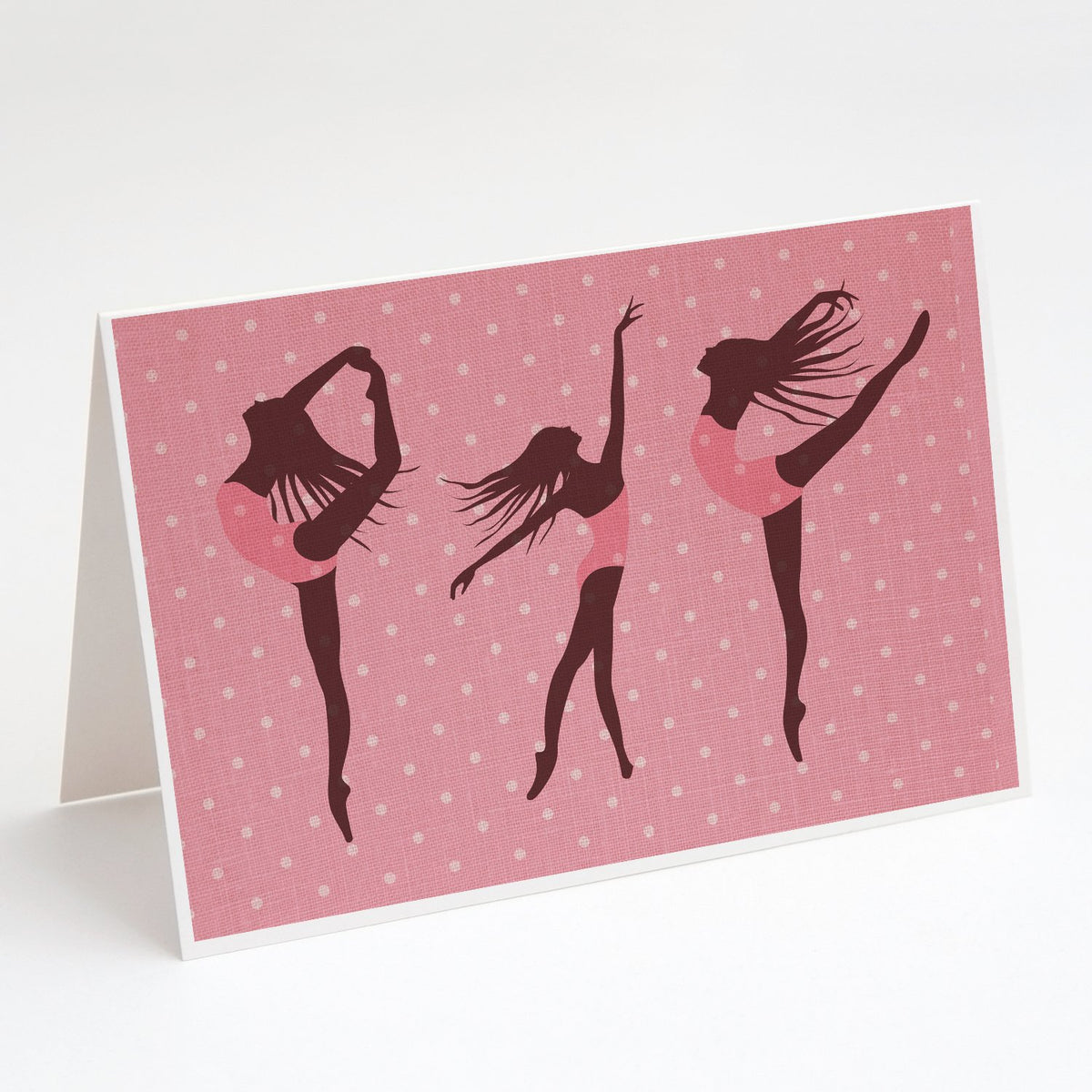 Buy this Dancers Linen Pink Polkadots Greeting Cards and Envelopes Pack of 8