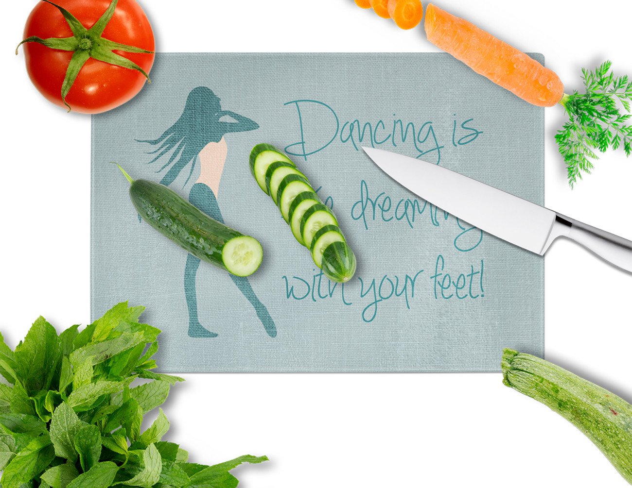 Dancing is Like Dreaming #2 Glass Cutting Board Large BB5380LCB by Caroline's Treasures