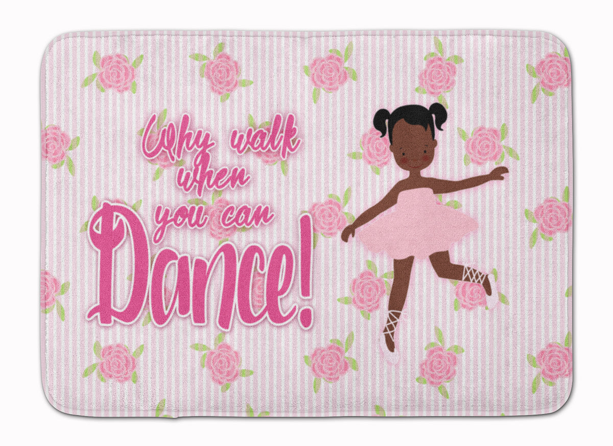 Ballet African American Pigtails Machine Washable Memory Foam Mat BB5382RUG - the-store.com