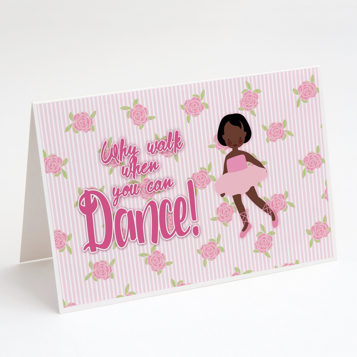 Buy this Ballet African American Short Hair Greeting Cards and Envelopes Pack of 8
