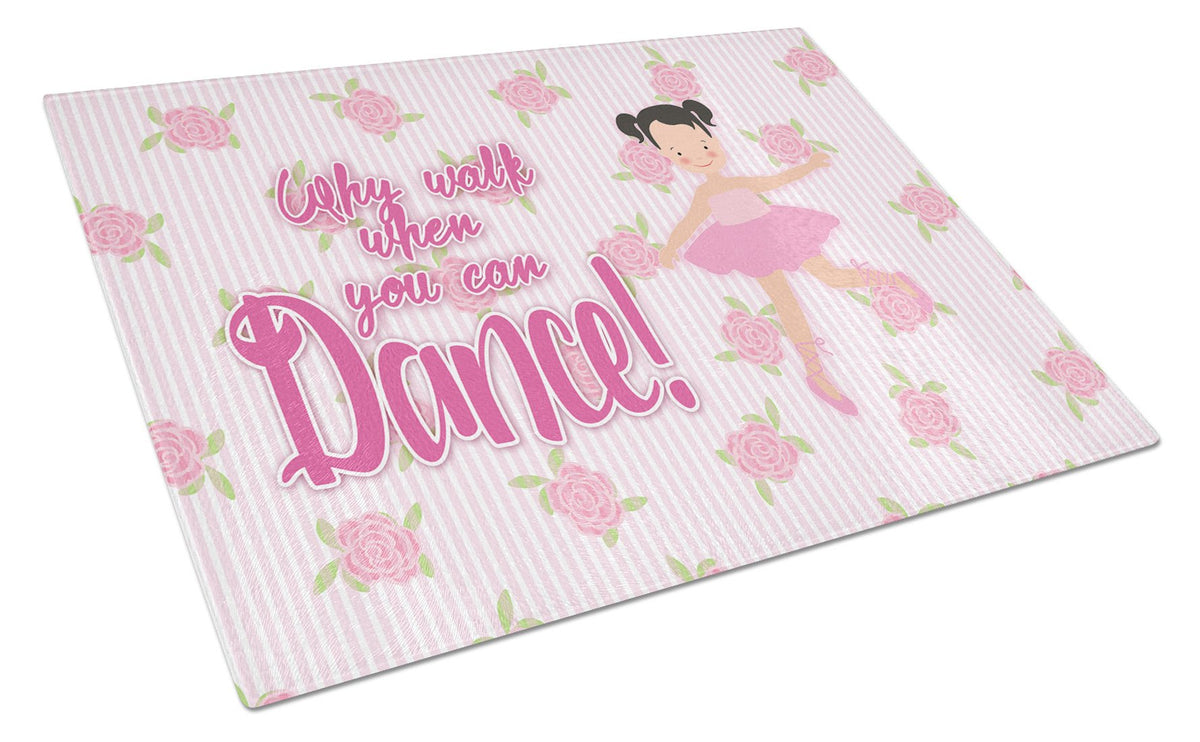 Ballet Pigtails Glass Cutting Board Large BB5386LCB by Caroline&#39;s Treasures