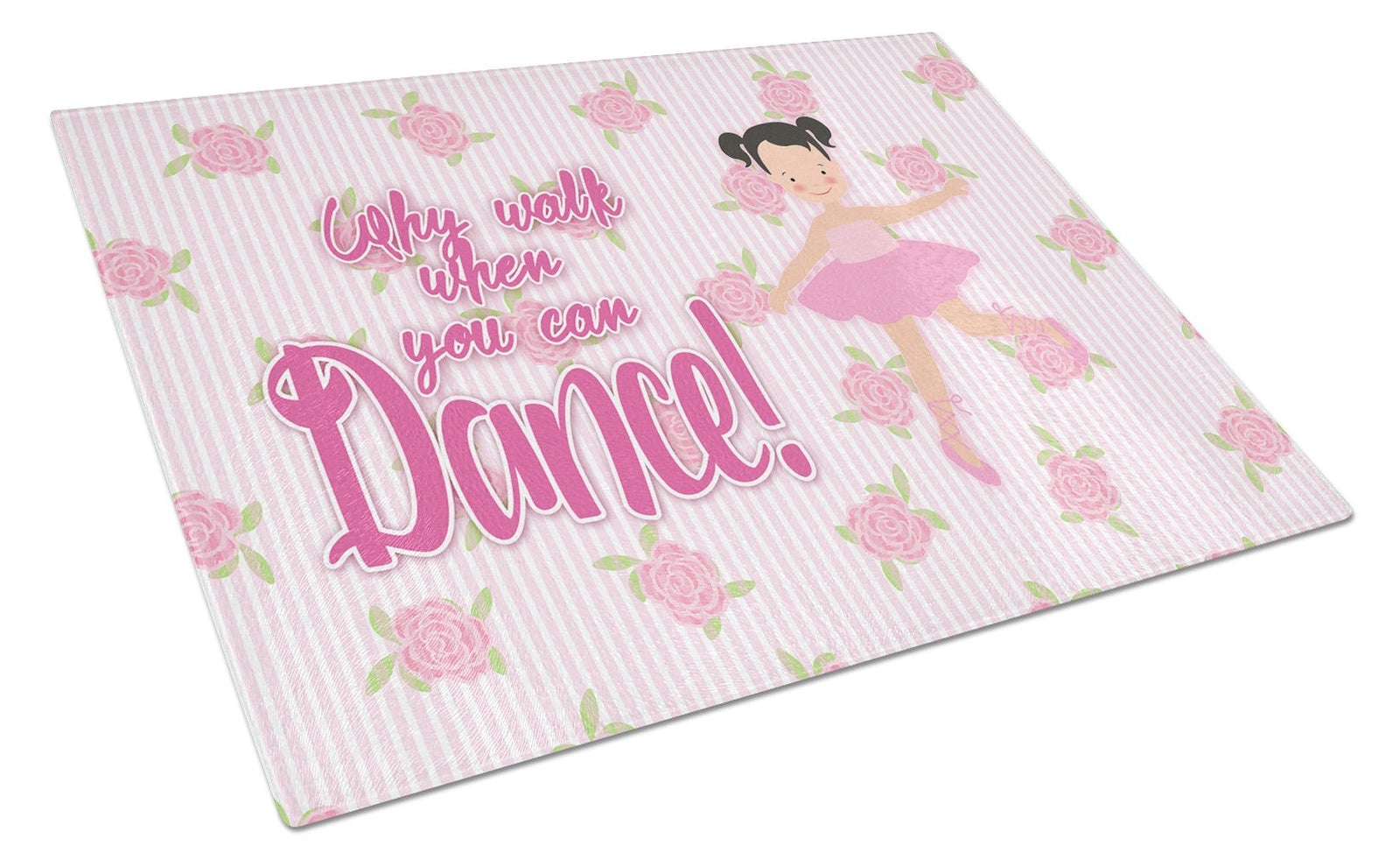 Ballet Pigtails Glass Cutting Board Large BB5386LCB by Caroline's Treasures