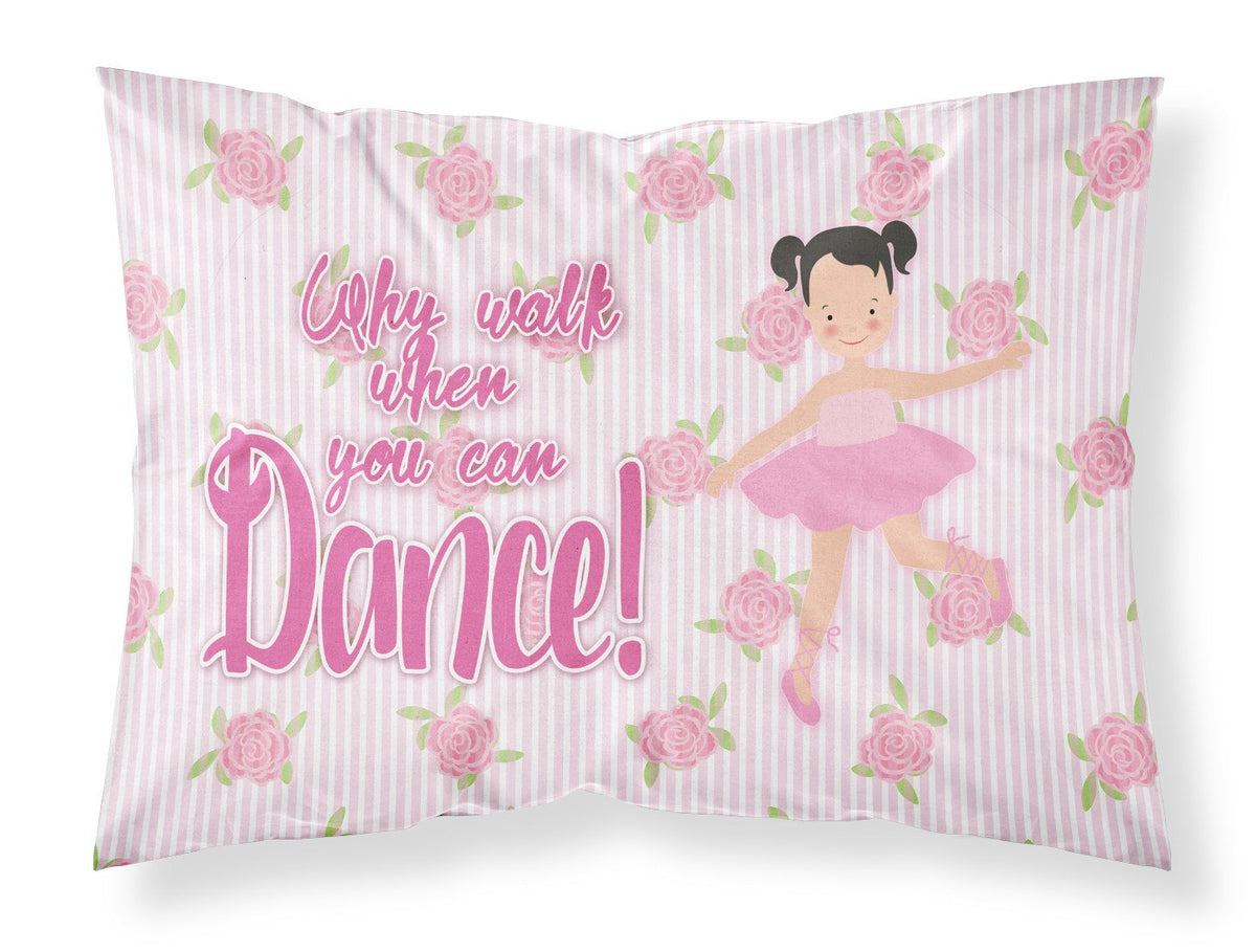 Ballet Pigtails Fabric Standard Pillowcase BB5386PILLOWCASE by Caroline&#39;s Treasures