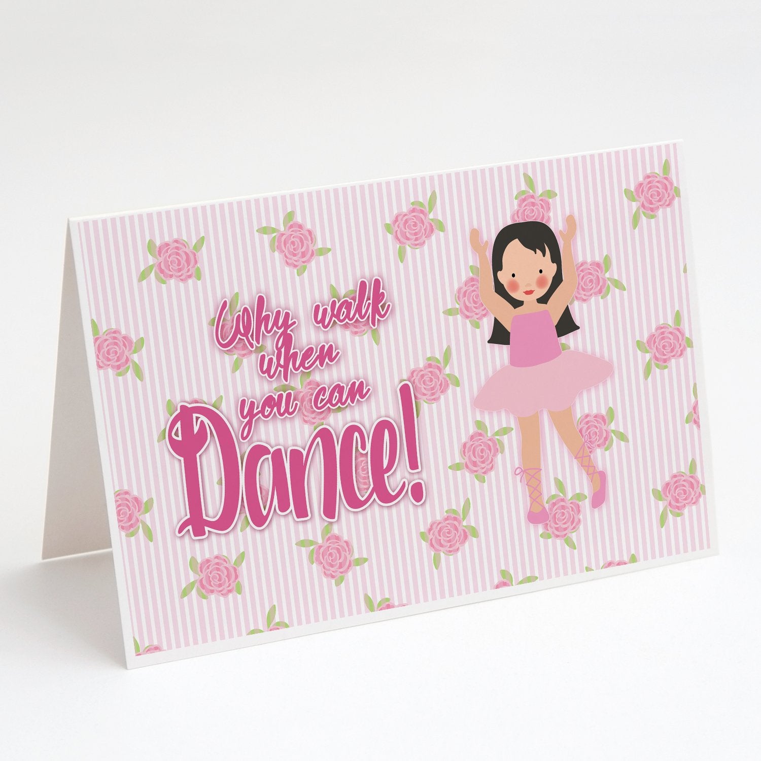 Buy this Ballet Long Dark Hair Greeting Cards and Envelopes Pack of 8
